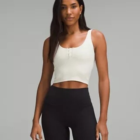 lululemon athletica Tops - lululemon Align™ Ribbed Henley Tank Top *Light Support, A/B Cup in Bone